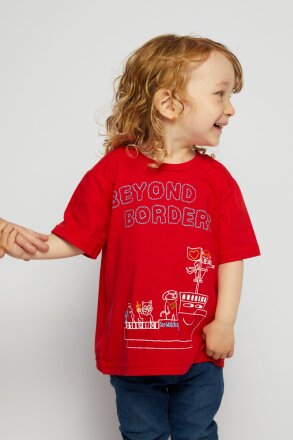 T-Shirt Kids Beyond Borders Crapulerie Red