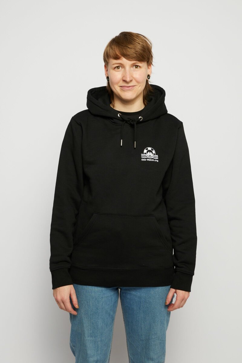 Hoodie Logo Embroidery Unisex Black