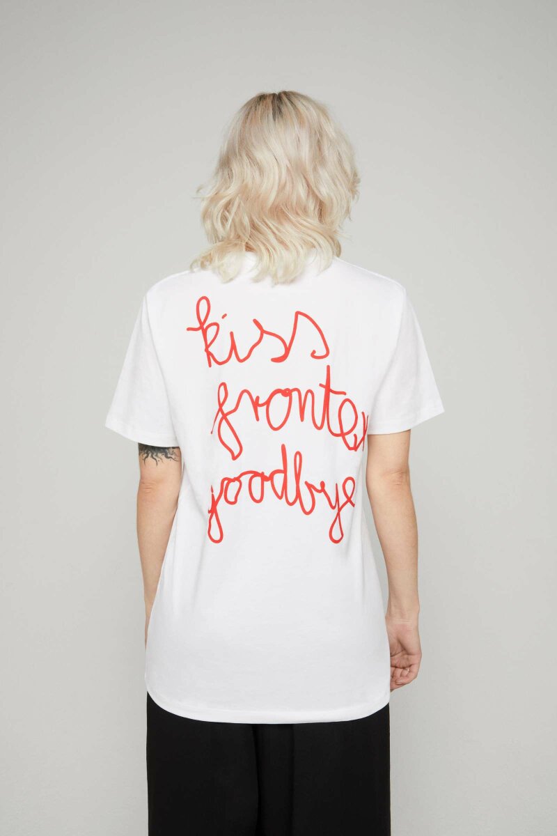 T-Shirt Kiss Frontex Goodbye Unisex White