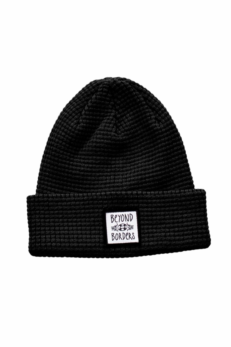 Waffle Beanie Beyond Borders Black