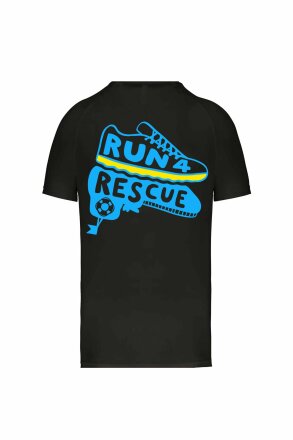 Sports T-Shirt Run For Rescue 2.0 Unisex Black