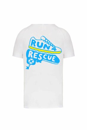Sports T-Shirt Run For Rescue 2.0 Unisex White