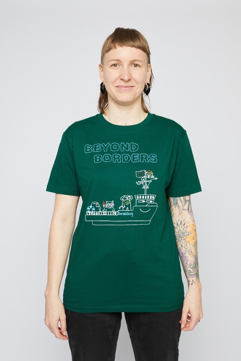 T-Shirt Beyond Borders Crapulerie Unisex Bottle Green