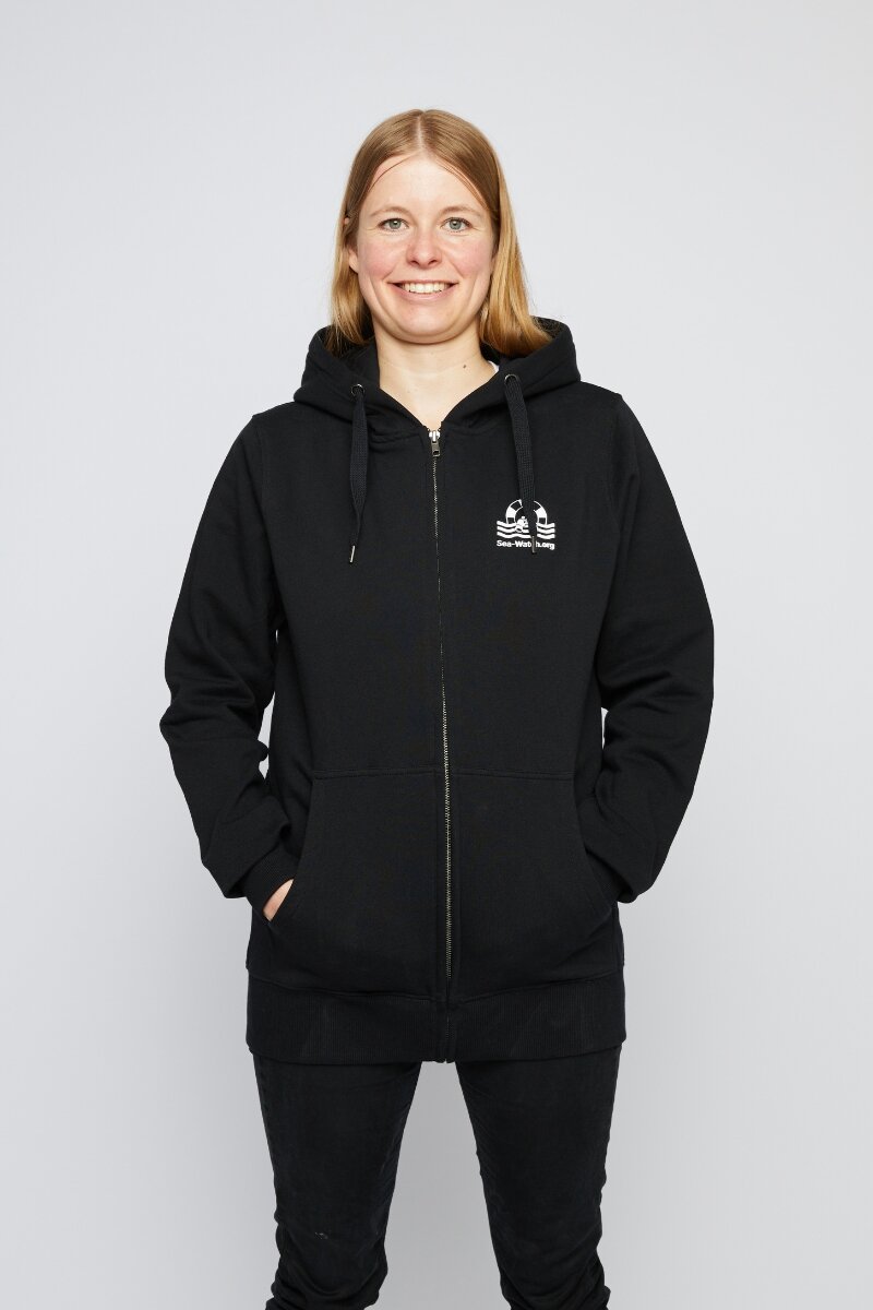 Zip Hoodie Sea Watch Logo Unisex Black