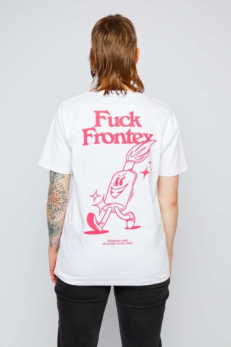 T-Shirt Fuck Frontex Jost Zeindler Unisex White