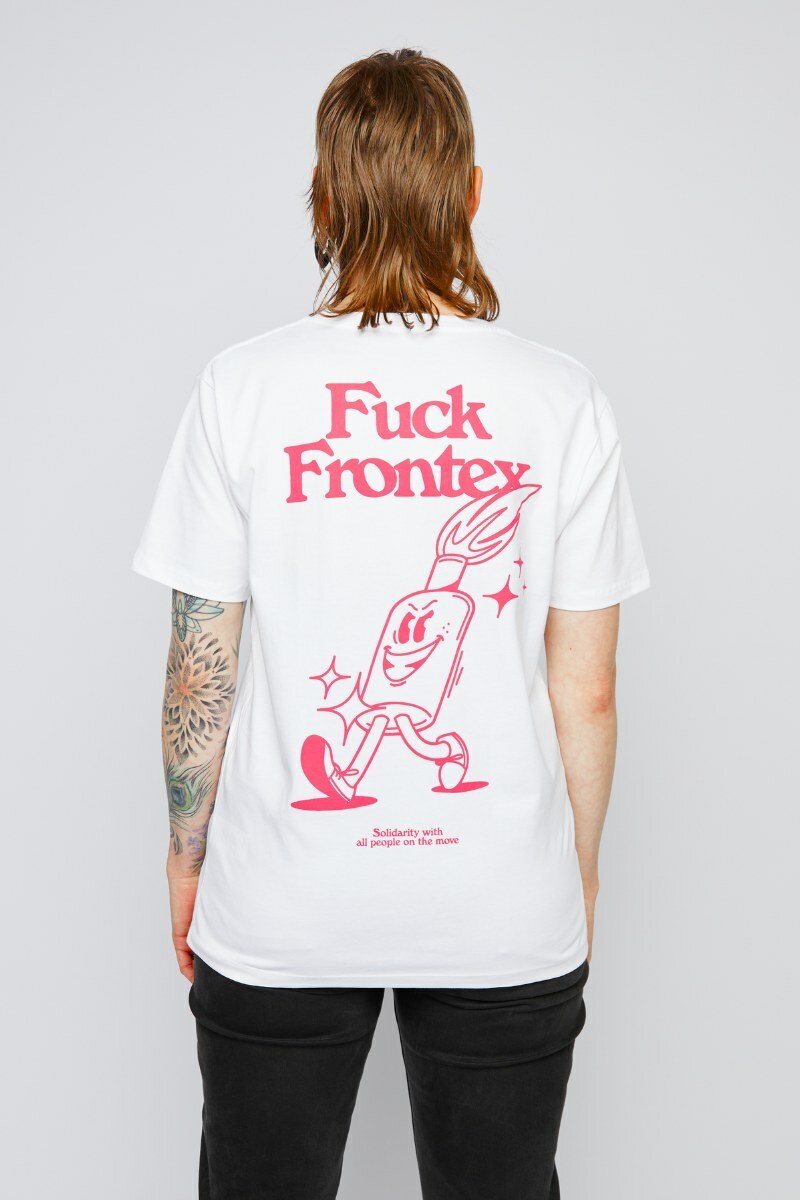 T-Shirt Fuck Frontex Jost Zeindler Unisex White