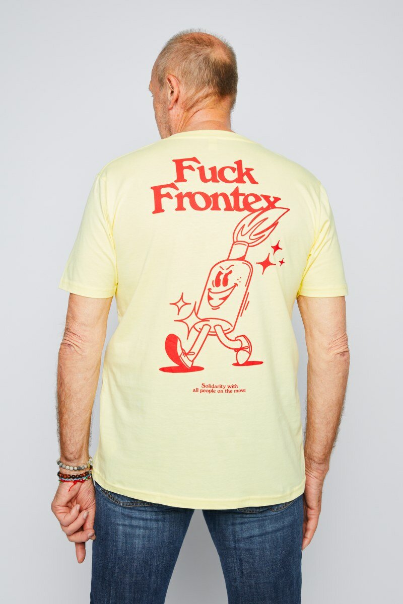 T-Shirt Fuck Frontex Jost Zeindler Unisex Pale Lemon