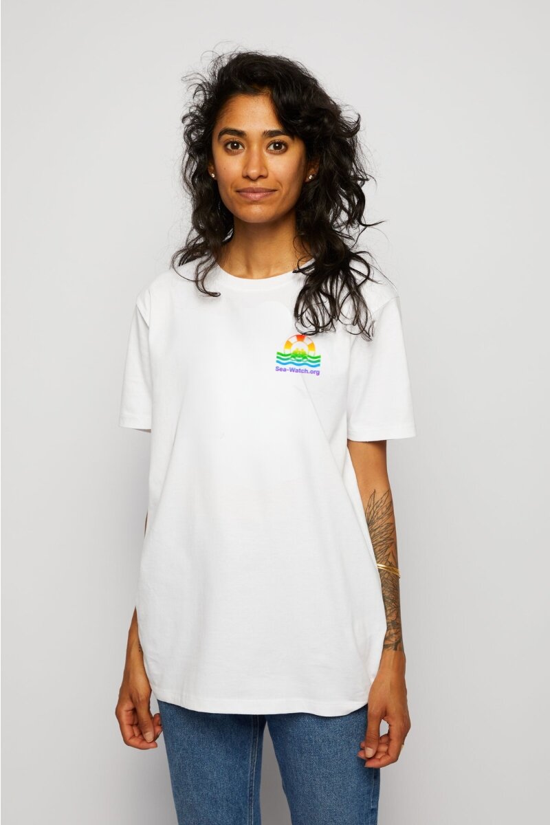 T-Shirt Rainbow Logo Unisex White