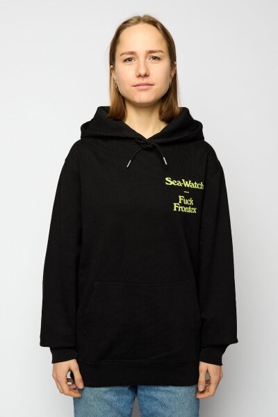 Hoodie Fuck Frontex Jost Zeindler Unisex Black - Sea-Watch e.V.