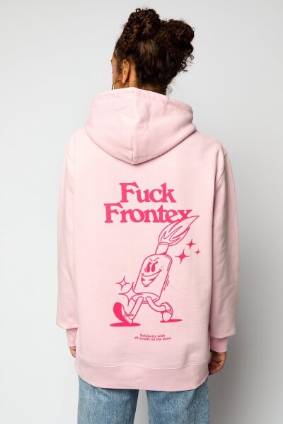 Hoodie Fuck Frontex Jost Zeindler Unisex Cotton Pink - Sea-Watch