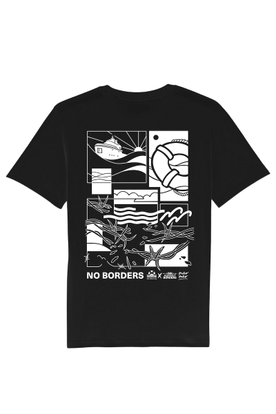 T-Shirt Ink Against Borders Hulio Hulio Black - Sea-Watch e.V.