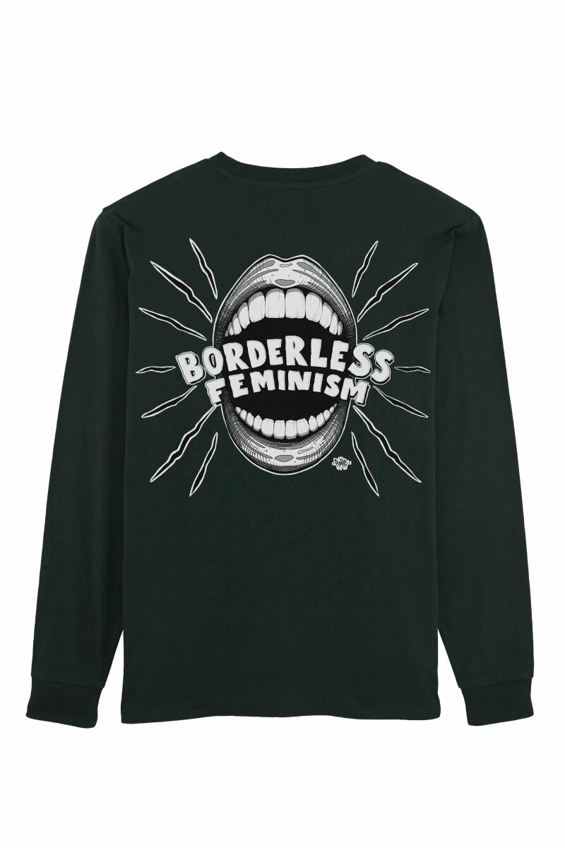 Longsleeve Borderless Feminism Roke Black