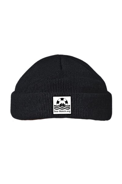 Black mini fisherman beanie online