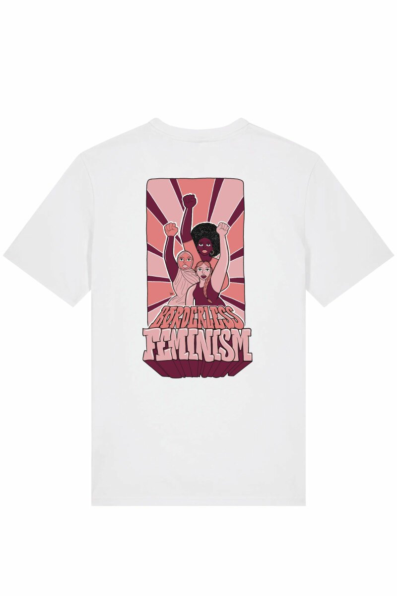 T-Shirt Borderless Feminism Roke White