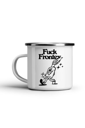 Emaille Tasse Fuck Frontex Jost Zeindler White