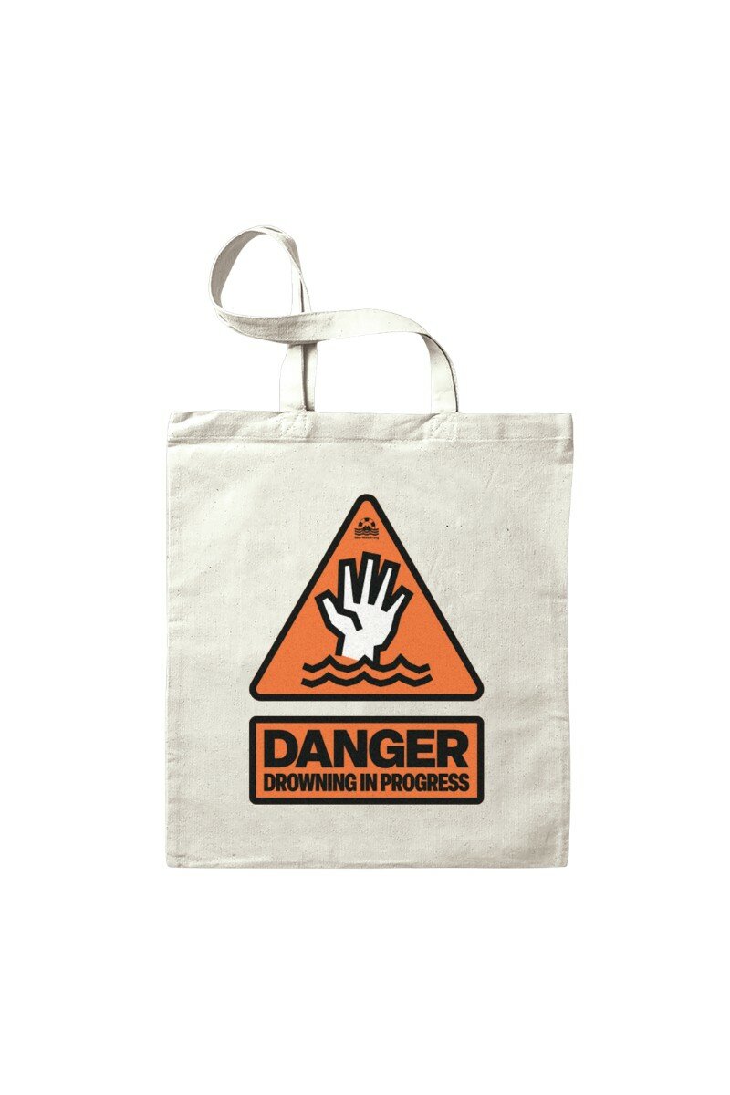 Bag Warning Signs Danger Drowning In Progres Nature