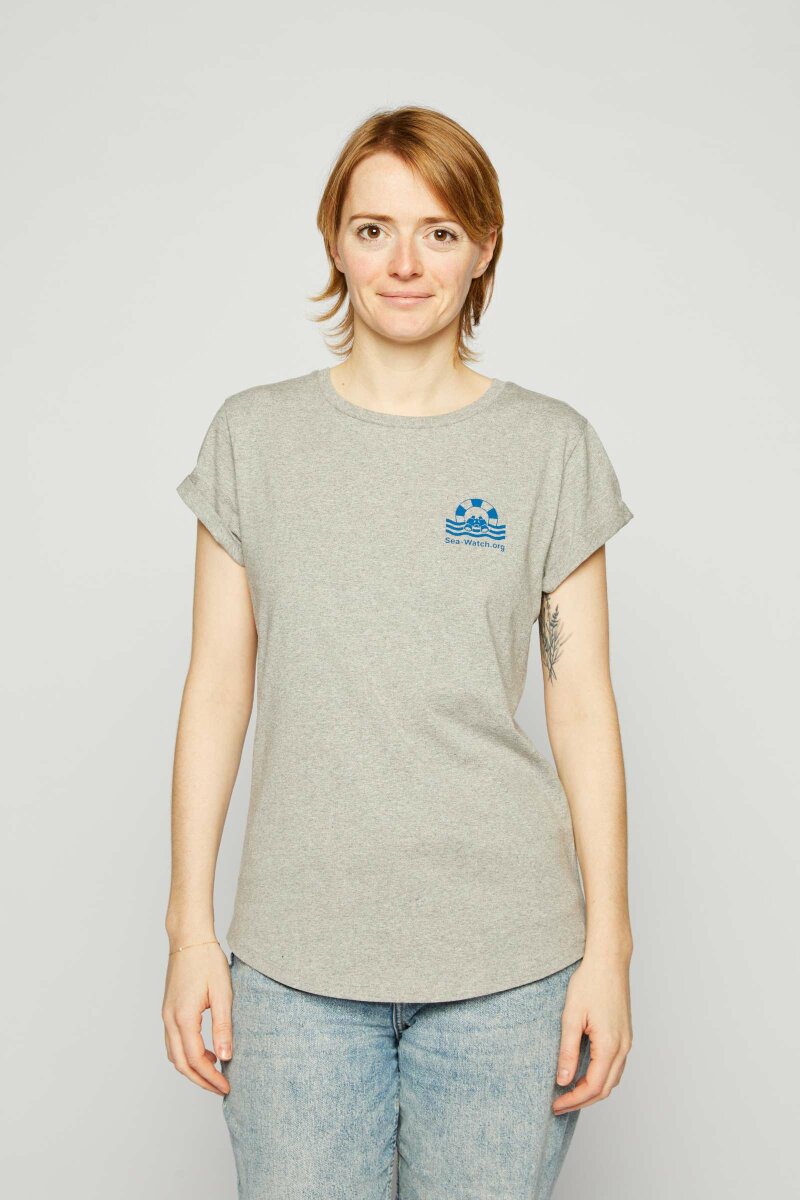 T-Shirt Sea Watch Mini Logo Tailliert Grey