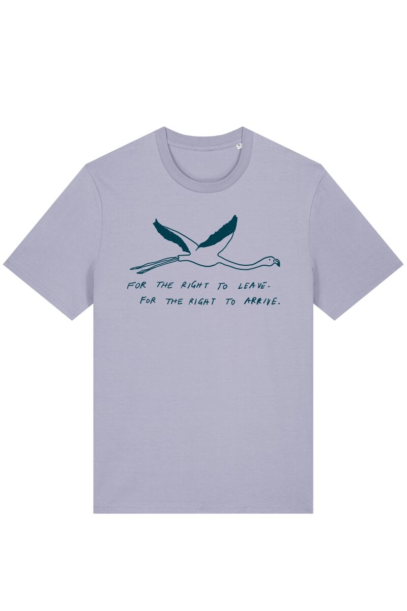 T-Shirt For The Right To Leave Maria Calzolari Lavender