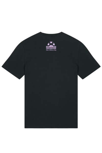 T-Shirt No Borders Heart Black - Sea-Watch e.V. - Shop, 30,00 €