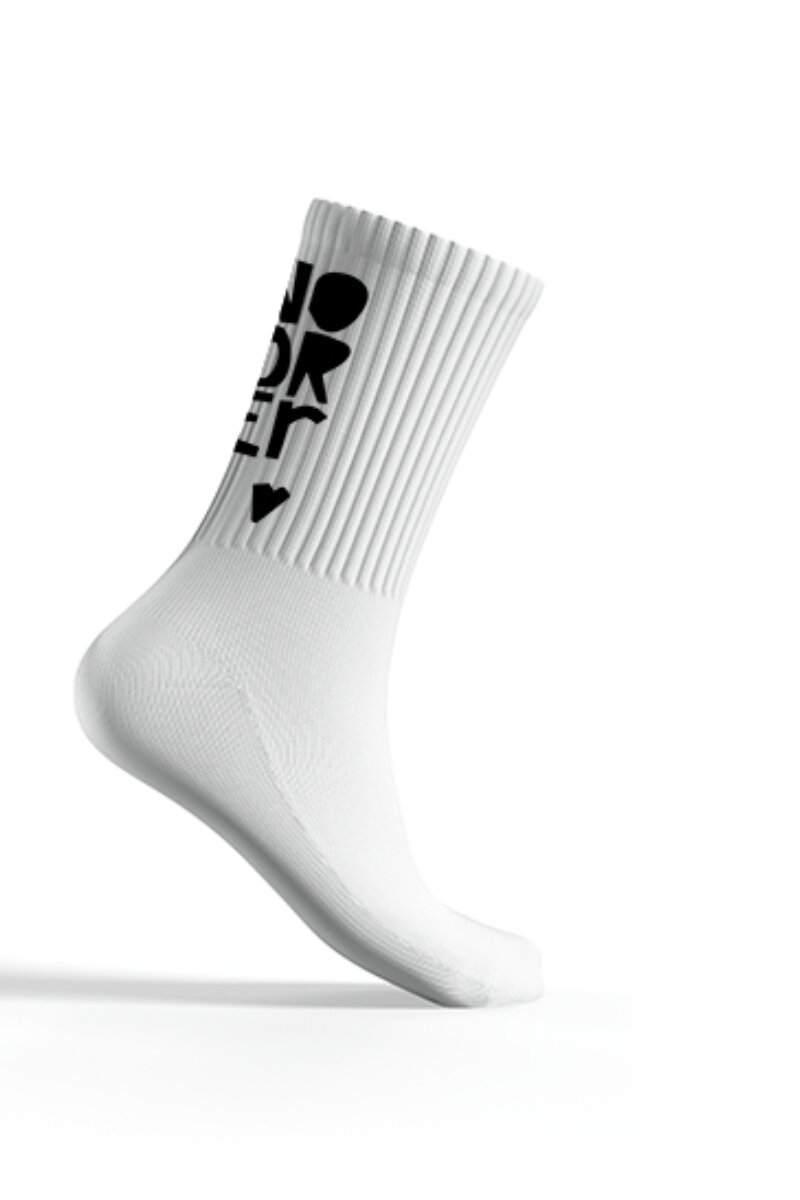 Sportsocks No Borders Julia Abreu Unisex White Black