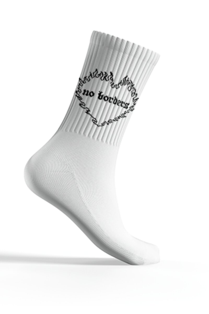 Sportsocks No Borders Heart Stella Unisex White Black
