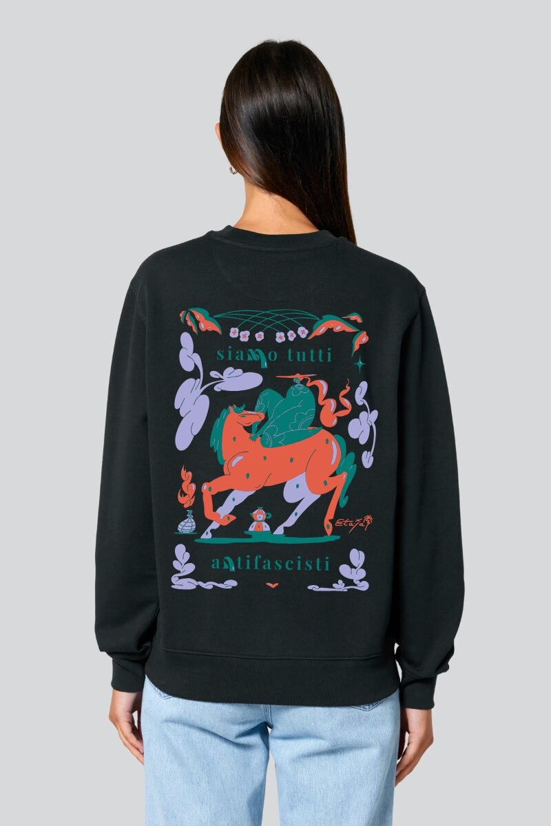 Sweater Siamo Tutti Antifascisti Etaja Unisex Black