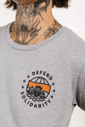 T-Shirt Defend Solidarity Tailliert Grey