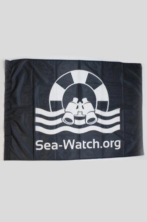 Flagge Sea Watch Logo 100x150cm Black