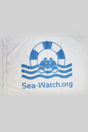 Flagge Sea Watch Logo 30x50cm White