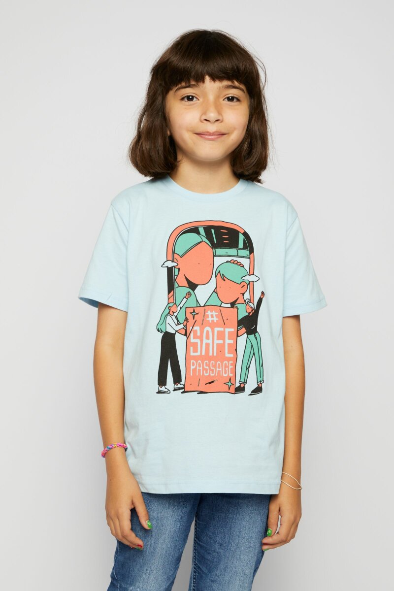 T-Shirt Kids Safe Passage Gizem Winter Light Blue