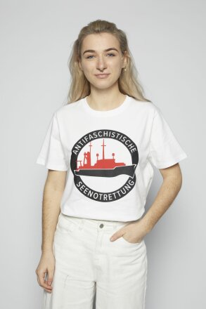 T-Shirt Antifaschistische Seenotrettung White