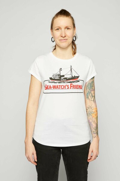T-Shirt Sea Watchs Friend Tailliert White