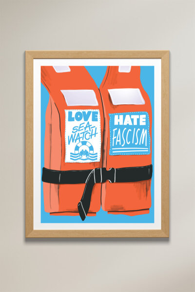 Poster Love Sea-Watch, Hate Fascism