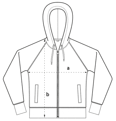 Sizeguide Zip-Hoodie